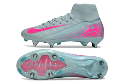 Men's Nike Air Zoom Mercurial Superfly 10 Elite SG Soft Ground High-Tops Football Boots - Jade/Pink