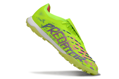 Men's Adidas Predator Elite Foldover Tongue TF Artificial Turf Low-Tops Football Shoes - Yellow/Pink/White