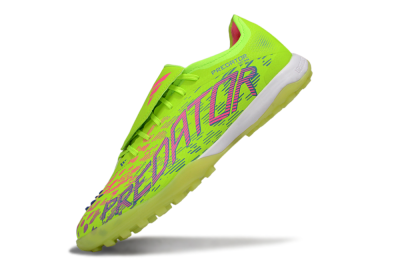 Men's Adidas Predator Elite Foldover Tongue TF Artificial Turf Low-Tops Football Shoes - Yellow/Pink/White