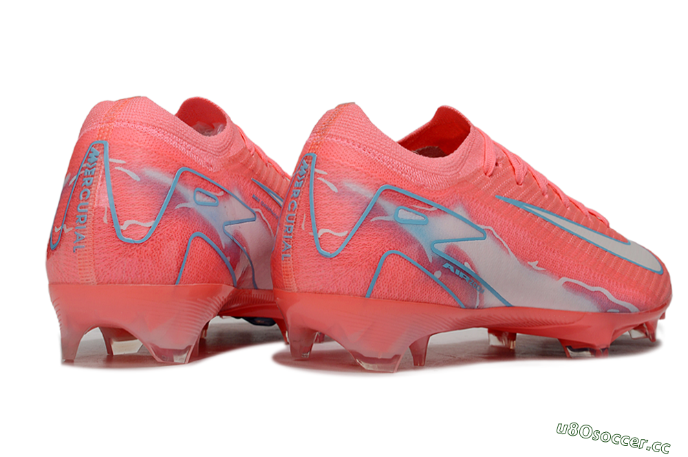 Unisex Nike Air Zoom Mercurial Vapor 16 Elite FG Firm Ground Low-Tops Football Boots - Red/Jade/Grey 6
