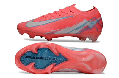 Unisex Nike Air Zoom Mercurial Vapor 16 Elite FG Firm Ground Low-Tops Football Boots - Red/Jade/Grey