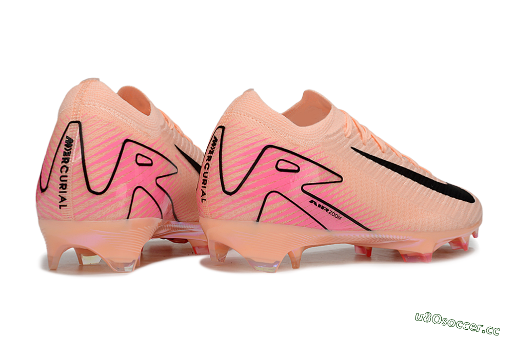 Unisex Nike Air Zoom Mercurial Vapor 16 Elite FG Firm Ground Low-Tops Football Boots - Pink/Black/Gold 6