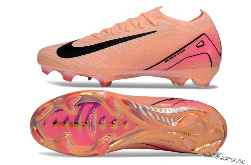 Unisex Nike Air Zoom Mercurial Vapor 16 Elite FG Firm Ground Low-Tops Football Boots - Pink/Black/Gold 1