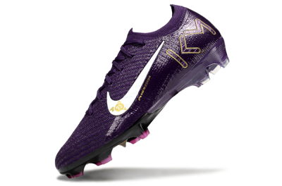 Unisex Nike Air Zoom Mercurial Vapor 16 Elite FG Firm Ground Low-Tops Football Boots - Purple/White/Gold
