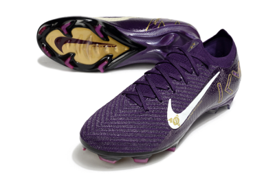Unisex Nike Air Zoom Mercurial Vapor 16 Elite FG Firm Ground Low-Tops Football Boots - Purple/White/Gold