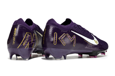 Unisex Nike Air Zoom Mercurial Vapor 16 Elite FG Firm Ground Low-Tops Football Boots - Purple/White/Gold
