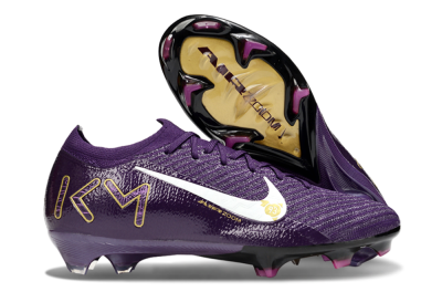 Unisex Nike Air Zoom Mercurial Vapor 16 Elite FG Firm Ground Low-Tops Football Boots - Purple/White/Gold