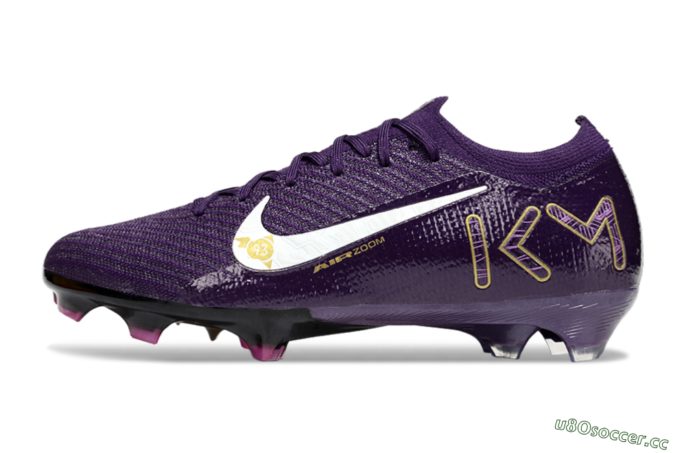 Unisex Nike Air Zoom Mercurial Vapor 16 Elite FG Firm Ground Low-Tops Football Boots - Purple/White/Gold 0
