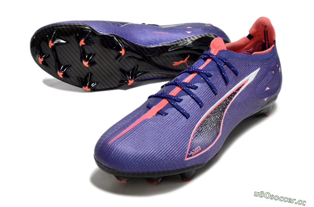 Men's Puma Ultra 5 Ultimate FG Firm Ground Low-Tops Football Boots - Purple/Pink/White 3