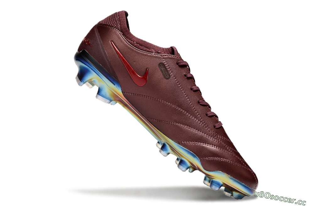 Men's Nike Tiempo Legend 10 Elite FG Firm Ground Low-Tops Football Boots - Red/Gold 4