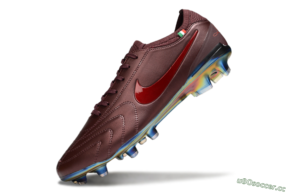 Men's Nike Tiempo Legend 10 Elite FG Firm Ground Low-Tops Football Boots - Red/Gold 5