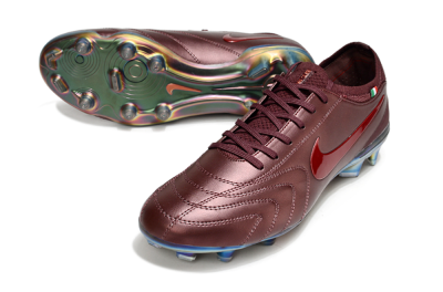 Men's Nike Tiempo Legend 10 Elite FG Firm Ground Low-Tops Football Boots - Red/Gold