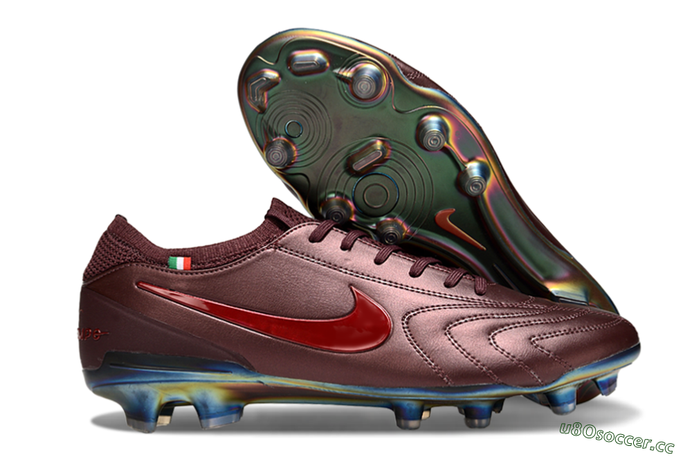 Men's Nike Tiempo Legend 10 Elite FG Firm Ground Low-Tops Football Boots - Red/Gold 2
