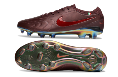 Men's Nike Tiempo Legend 10 Elite FG Firm Ground Low-Tops Football Boots - Red/Gold