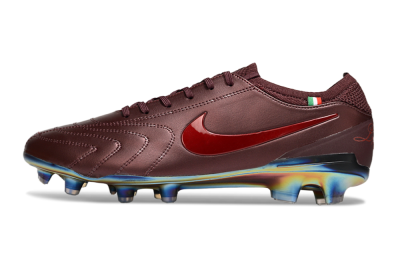 Men's Nike Tiempo Legend 10 Elite FG Firm Ground Low-Tops Football Boots - Red/Gold