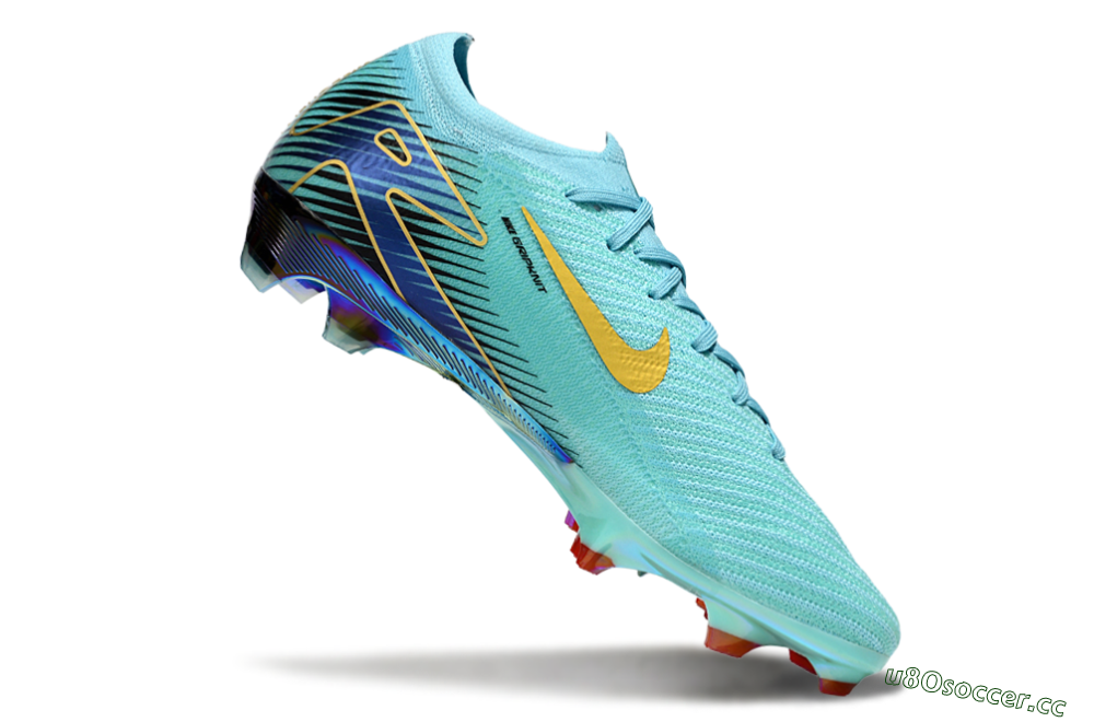 Unisex Nike Air Zoom Mercurial Vapor 16 Elite FG Firm Ground Low-Tops Football Boots - Jade/Gold/Blue 4