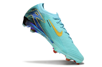 Unisex Nike Air Zoom Mercurial Vapor 16 Elite FG Firm Ground Low-Tops Football Boots - Jade/Gold/Blue