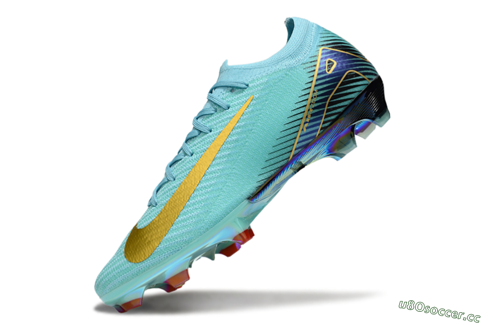 Unisex Nike Air Zoom Mercurial Vapor 16 Elite FG Firm Ground Low-Tops Football Boots - Jade/Gold/Blue 5