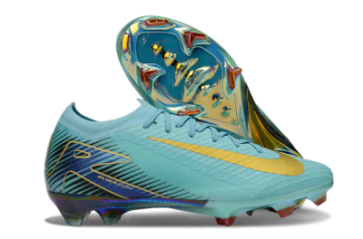 Unisex Nike Air Zoom Mercurial Vapor 16 Elite FG Firm Ground Low-Tops Football Boots - Jade/Gold/Blue