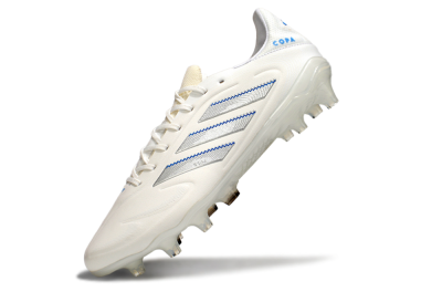 Men's Adidas Copa Pure 3 Elite FG Firm Ground Low-Tops Football Boots - White/Silver/Blue