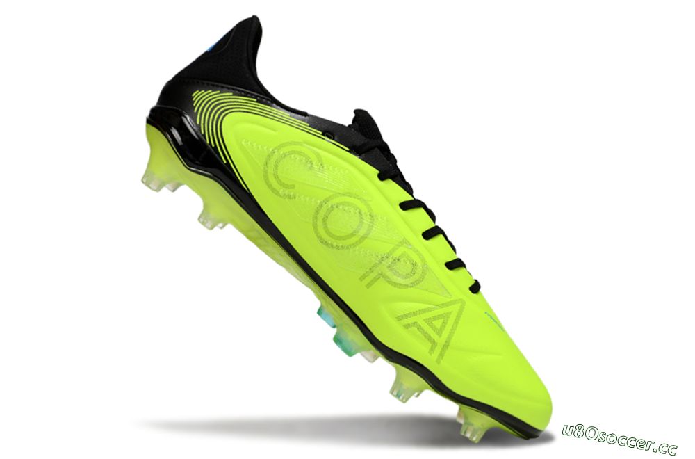 Men's Adidas Copa Pure 3 Elite FG Firm Ground Low-Tops Football Boots - Yellow/Black/Blue 4