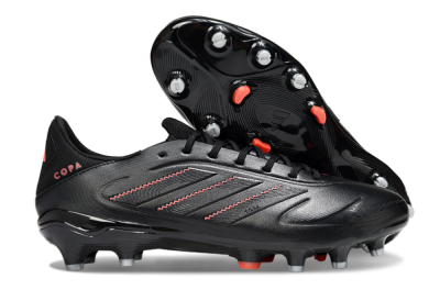 Men's Adidas Copa Pure 3 Elite FG Firm Ground Low-Tops Football Boots - Black/Red