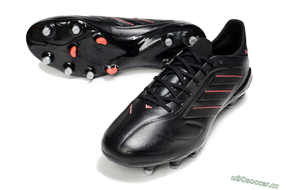 Men's Adidas Copa Pure 3 Elite FG Firm Ground Low-Tops Football Boots - Black/Red 3
