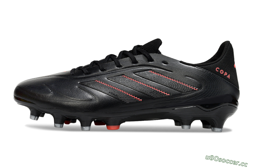 Men's Adidas Copa Pure 3 Elite FG Firm Ground Low-Tops Football Boots - Black/Red 0