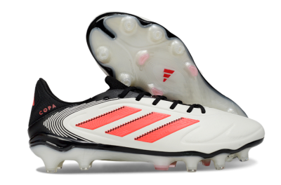 Men's Adidas Copa Pure 3 Elite FG Firm Ground Low-Tops Football Boots - White/Red/Black