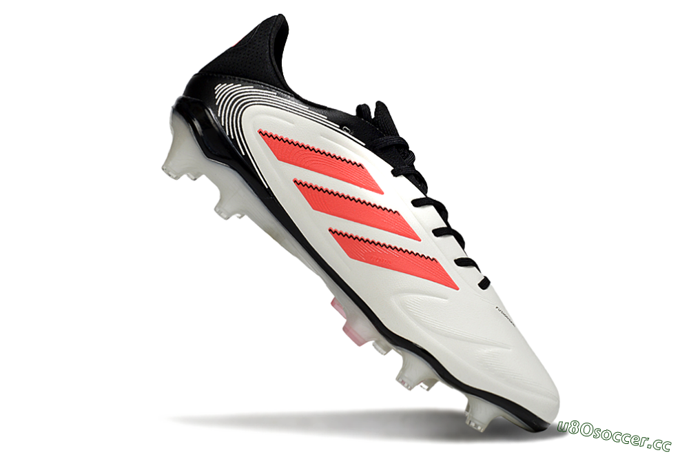 Men's Adidas Copa Pure 3 Elite FG Firm Ground Low-Tops Football Boots - White/Red/Black 4