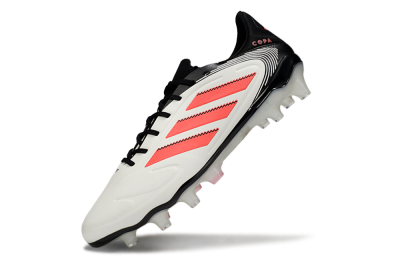 Men's Adidas Copa Pure 3 Elite FG Firm Ground Low-Tops Football Boots - White/Red/Black