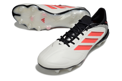 Men's Adidas Copa Pure 3 Elite FG Firm Ground Low-Tops Football Boots - White/Red/Black