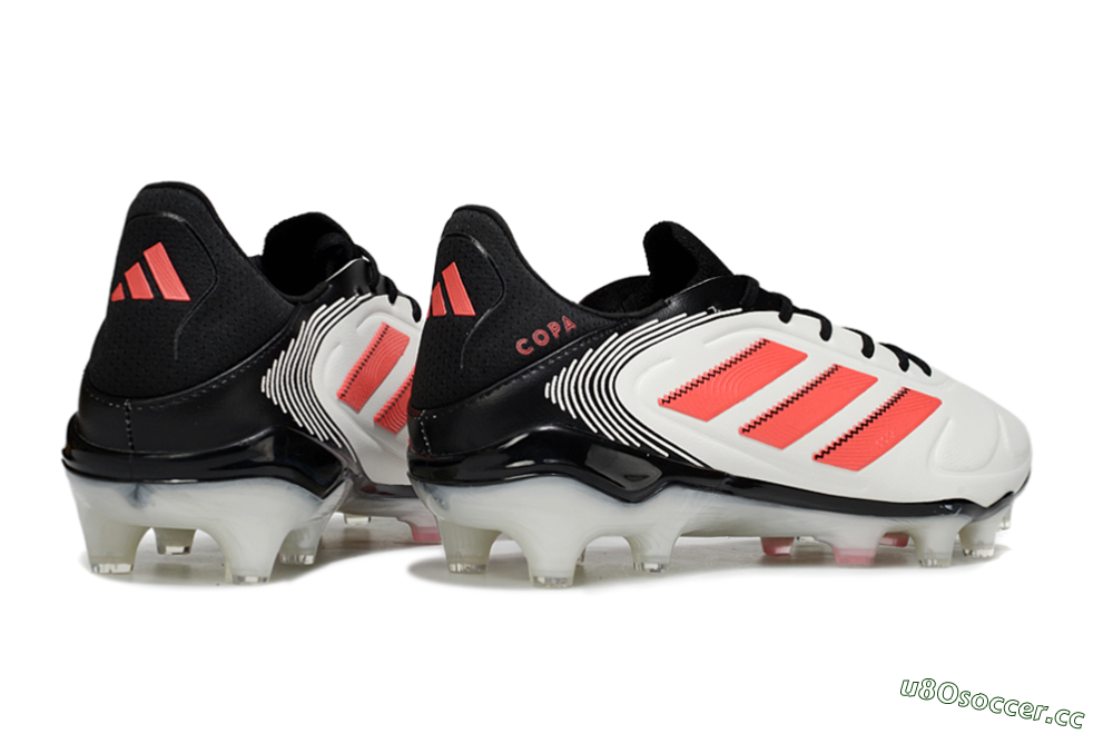 Men's Adidas Copa Pure 3 Elite FG Firm Ground Low-Tops Football Boots - White/Red/Black 6