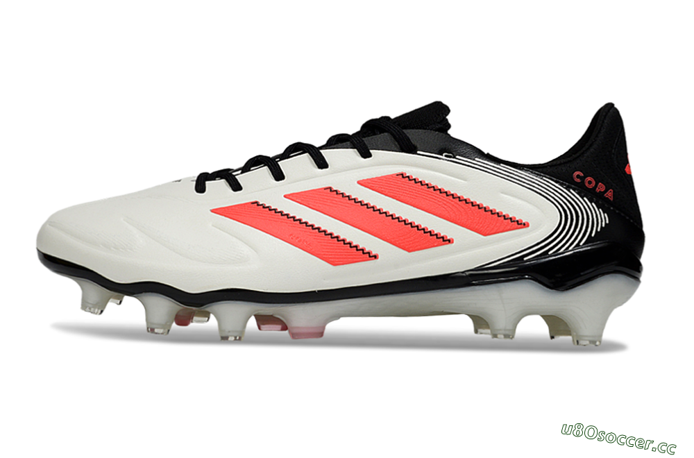 Men's Adidas Copa Pure 3 Elite FG Firm Ground Low-Tops Football Boots - White/Red/Black 0