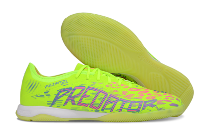 Men's Adidas Predator 25 Elite IC Indoor & Futsal Low-Tops Football Shoes - Yellow/Pink/White