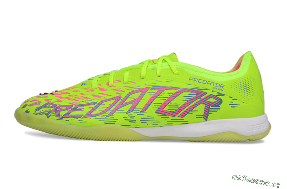 Men's Adidas Predator 25 Elite IC Indoor & Futsal Low-Tops Football Shoes - Yellow/Pink/White 0