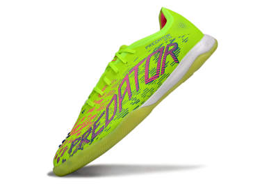 Men's Adidas Predator 25 Elite IC Indoor & Futsal Low-Tops Football Shoes - Yellow/Pink/White
