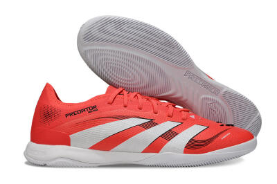 Men's Adidas Predator 25 Elite IC Indoor & Futsal Low-Tops Football Shoes - Red/White/Black
