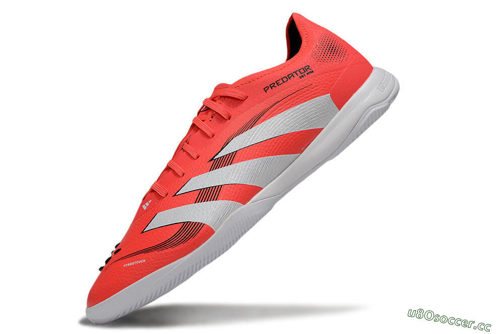 Men's Adidas Predator 25 Elite IC Indoor & Futsal Low-Tops Football Shoes - Red/White/Black 5
