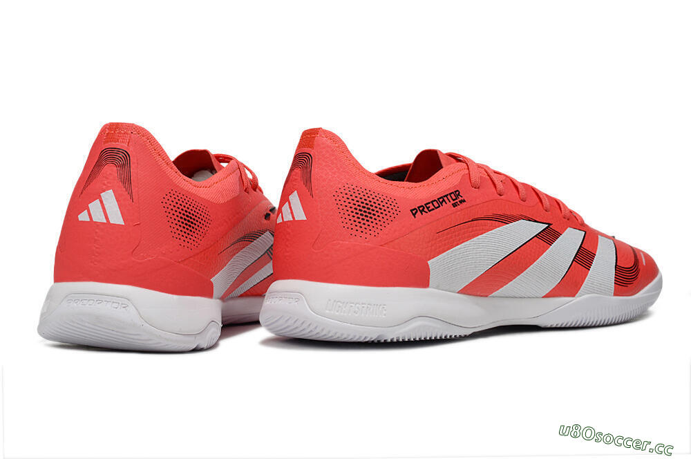 Men's Adidas Predator 25 Elite IC Indoor & Futsal Low-Tops Football Shoes - Red/White/Black 6