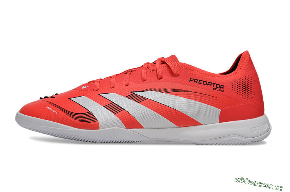 Men's Adidas Predator 25 Elite IC Indoor & Futsal Low-Tops Football Shoes - Red/White/Black 0