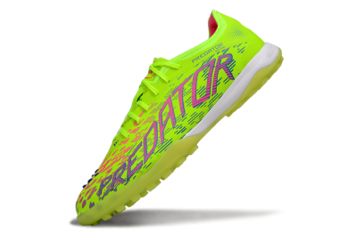 Men's Adidas Predator 25 Elite TF Artificial Turf Low-Tops Football Shoes - Yellow/Pink/White