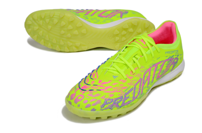 Men's Adidas Predator 25 Elite TF Artificial Turf Low-Tops Football Shoes - Yellow/Pink/White