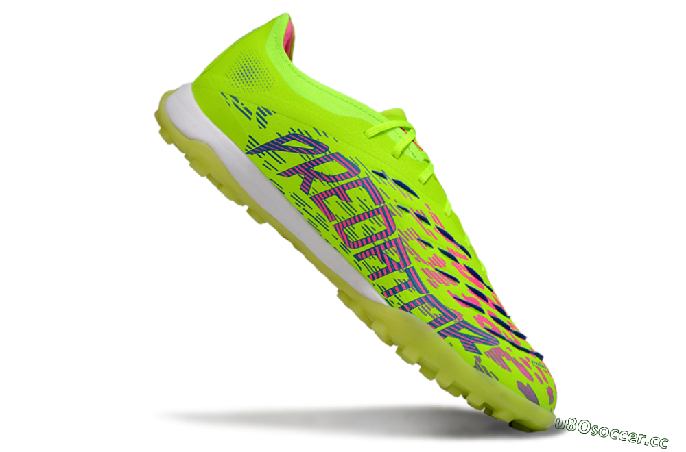 Men's Adidas Predator 25 Elite TF Artificial Turf Low-Tops Football Shoes - Yellow/Pink/White 4