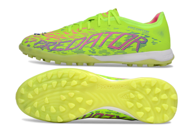 Men's Adidas Predator 25 Elite TF Artificial Turf Low-Tops Football Shoes - Yellow/Pink/White