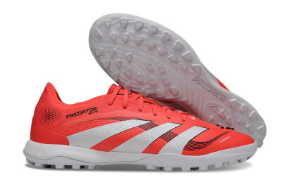 Men's Adidas Predator 25 Elite TF Artificial Turf Low-Tops Football Shoes - Red/White/Black
