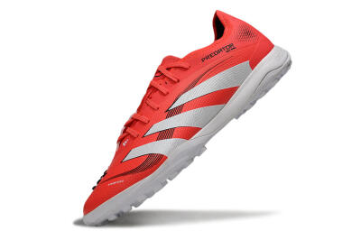 Men's Adidas Predator 25 Elite TF Artificial Turf Low-Tops Football Shoes - Red/White/Black