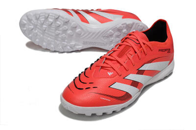 Men's Adidas Predator 25 Elite TF Artificial Turf Low-Tops Football Shoes - Red/White/Black