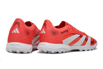 Men's Adidas Predator 25 Elite TF Artificial Turf Low-Tops Football Shoes - Red/White/Black