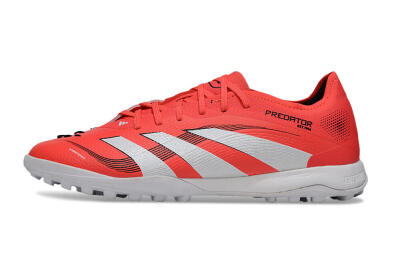 Men's Adidas Predator 25 Elite TF Artificial Turf Low-Tops Football Shoes - Red/White/Black